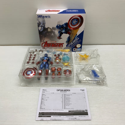 【中古品】 S.H.F キャプテン・アメリカ (テック・オン アベンジャーズ) フィギュア 箱あり 055-260716-YT-08-min 万代Net店