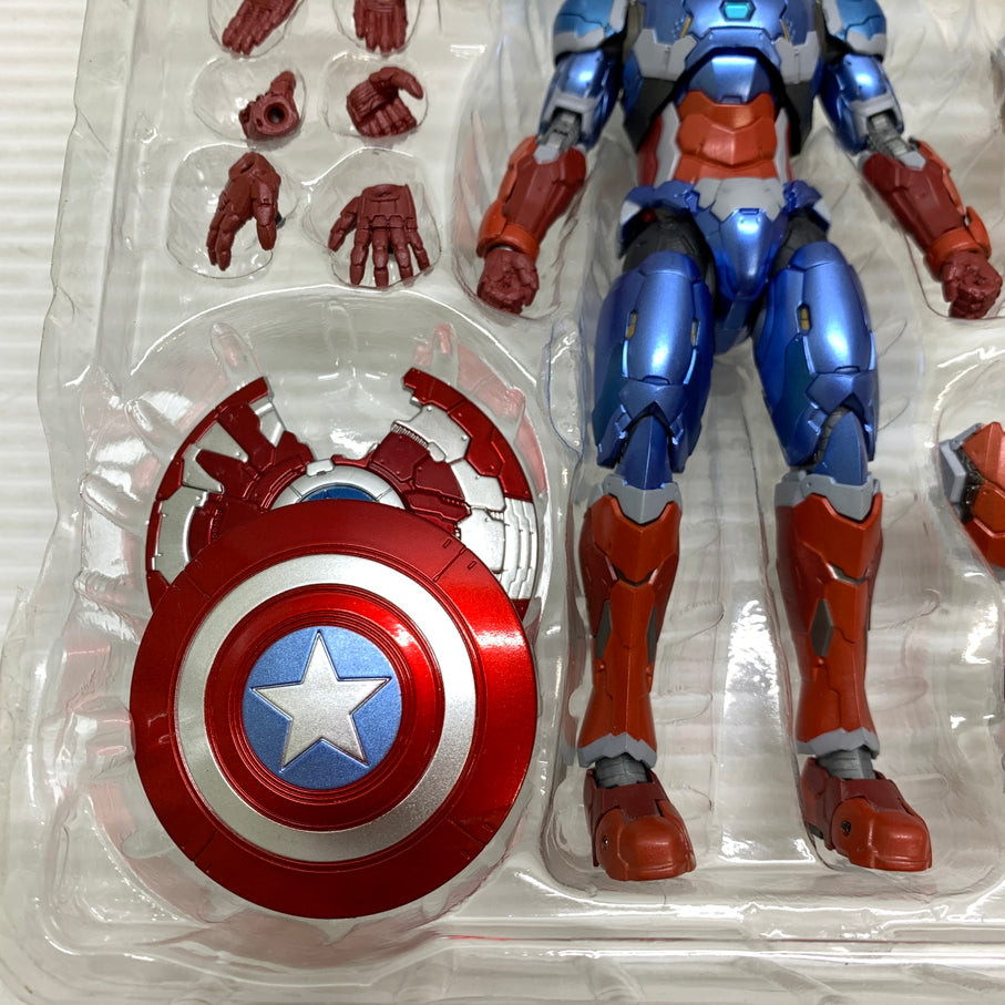 【中古品】 S.H.F キャプテン・アメリカ (テック・オン アベンジャーズ) フィギュア 箱あり 055-260716-YT-08-min 万代Net店