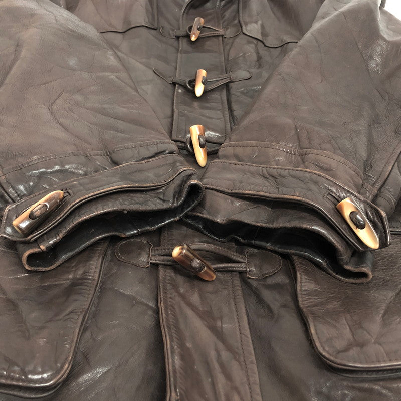 【ジャンク品】【メンズ】 REDSKINS JACKET TYPE B32 レザーコート ミリタリージャケット アウター ヴィンテージ系 146-260122-rs-05-fur サイズ：XL カラー：ブラウン 万代Net店