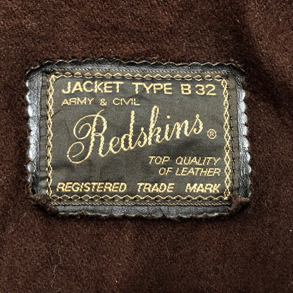 【ジャンク品】【メンズ】 REDSKINS JACKET TYPE B32 レザーコート ミリタリージャケット アウター ヴィンテージ系 146-260122-rs-05-fur サイズ：XL カラー：ブラウン 万代Net店