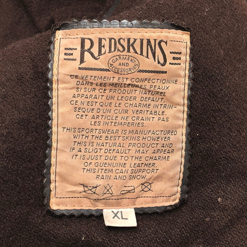 【ジャンク品】【メンズ】 REDSKINS JACKET TYPE B32 レザーコート ミリタリージャケット アウター ヴィンテージ系 146-260122-rs-05-fur サイズ：XL カラー：ブラウン 万代Net店