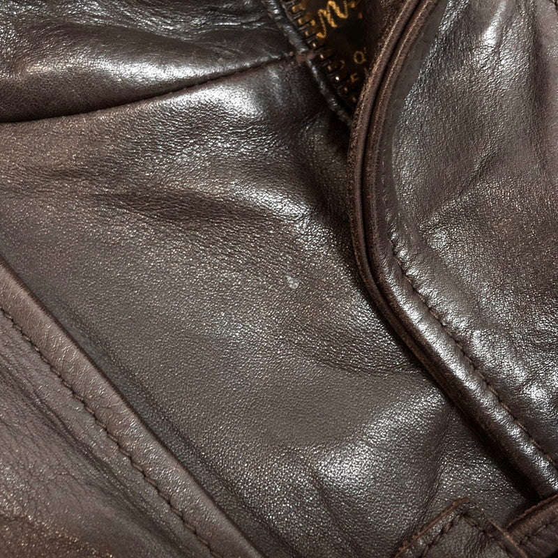 【ジャンク品】【メンズ】 REDSKINS JACKET TYPE B32 レザーコート ミリタリージャケット アウター ヴィンテージ系 146-260122-rs-05-fur サイズ：XL カラー：ブラウン 万代Net店