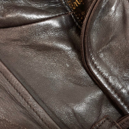 【ジャンク品】【メンズ】 REDSKINS JACKET TYPE B32 レザーコート ミリタリージャケット アウター ヴィンテージ系 146-260122-rs-05-fur サイズ：XL カラー：ブラウン 万代Net店