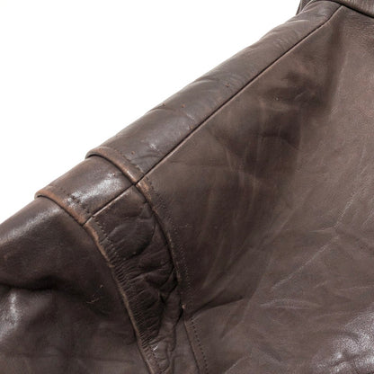 【ジャンク品】【メンズ】 REDSKINS JACKET TYPE B32 レザーコート ミリタリージャケット アウター ヴィンテージ系 146-260122-rs-05-fur サイズ：XL カラー：ブラウン 万代Net店