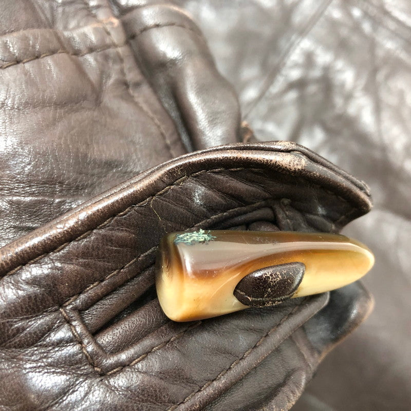 【ジャンク品】【メンズ】 REDSKINS JACKET TYPE B32 レザーコート ミリタリージャケット アウター ヴィンテージ系 146-260122-rs-05-fur サイズ：XL カラー：ブラウン 万代Net店