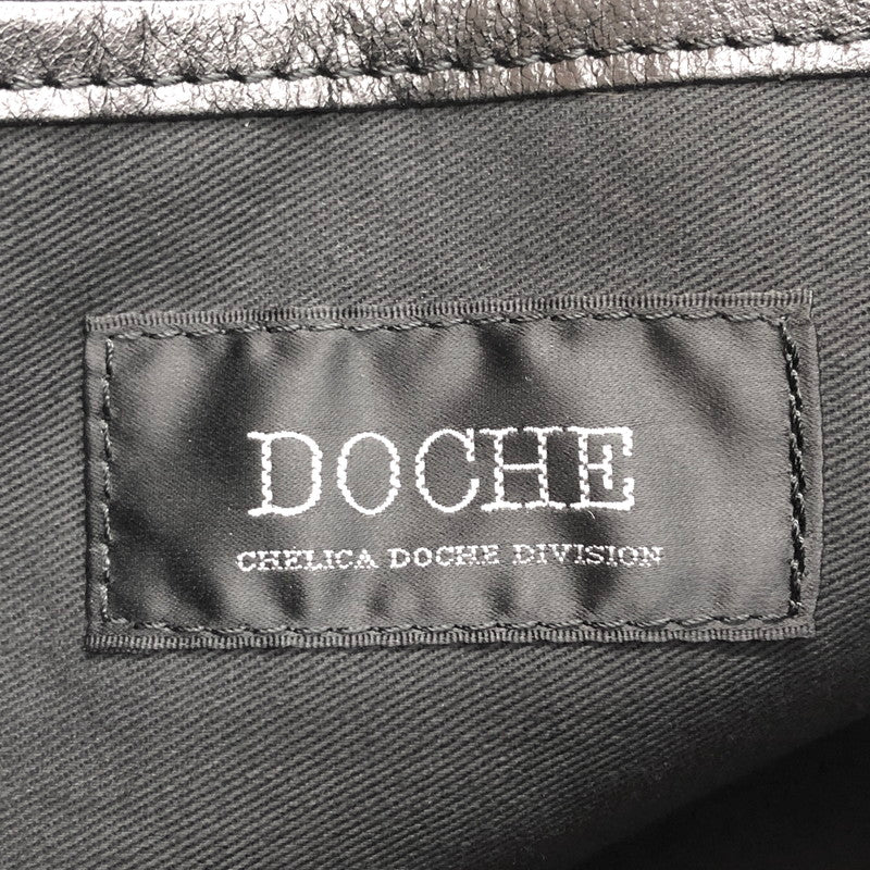 【現状渡し品】【メンズ/レディース】 DOCHE ドーチェ CLUTCH BAG CLB-6741 クラッチバッグ レザー フラット 鞄 188-250421-rs-03-fur カラー：ブラック 万代Net店