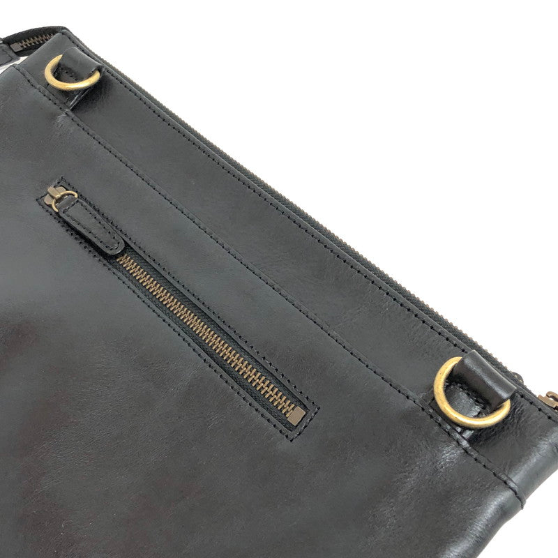 【現状渡し品】【メンズ/レディース】 DOCHE ドーチェ CLUTCH BAG CLB-6741 クラッチバッグ レザー フラット 鞄 188-250421-rs-03-fur カラー：ブラック 万代Net店