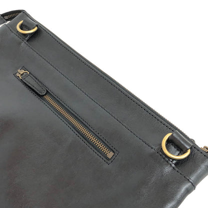 【現状渡し品】【メンズ/レディース】 DOCHE ドーチェ CLUTCH BAG CLB-6741 クラッチバッグ レザー フラット 鞄 188-250421-rs-03-fur カラー：ブラック 万代Net店