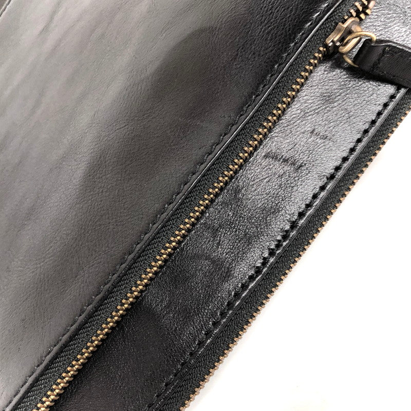 【現状渡し品】【メンズ/レディース】 DOCHE ドーチェ CLUTCH BAG CLB-6741 クラッチバッグ レザー フラット 鞄 188-250421-rs-03-fur カラー：ブラック 万代Net店