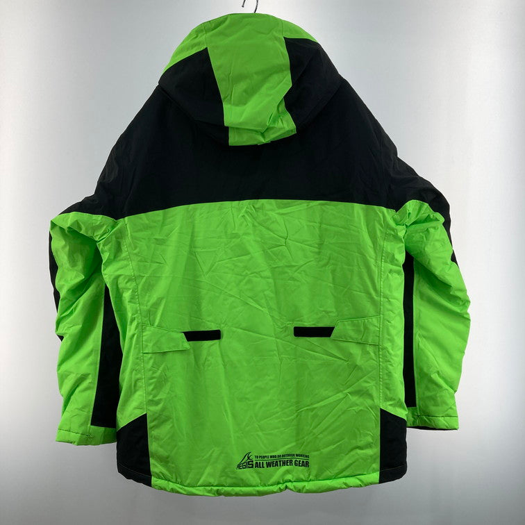 【中古品】【メンズ】 WORKMAN AEGIS 防水防寒スーツ 上下セット 144-260419-WA-01-iwa サイズ：3L カラー：ブラック グリーン 万代Net店