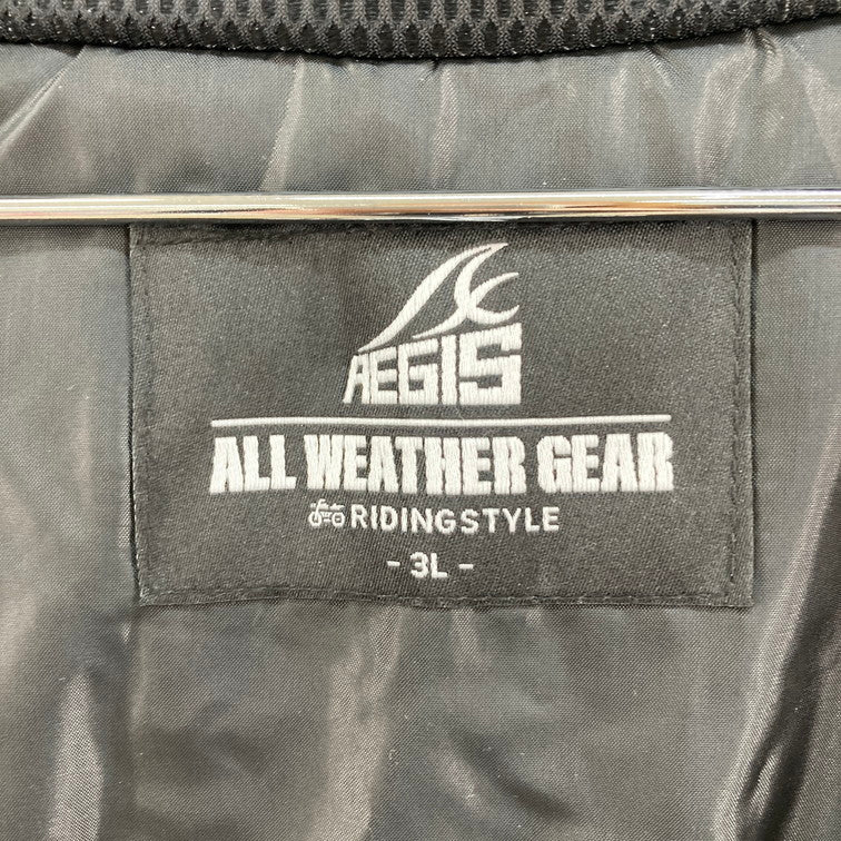 【中古品】【メンズ】 WORKMAN AEGIS 防水防寒スーツ 上下セット 144-260419-WA-01-iwa サイズ：3L カラー：ブラック グリーン 万代Net店