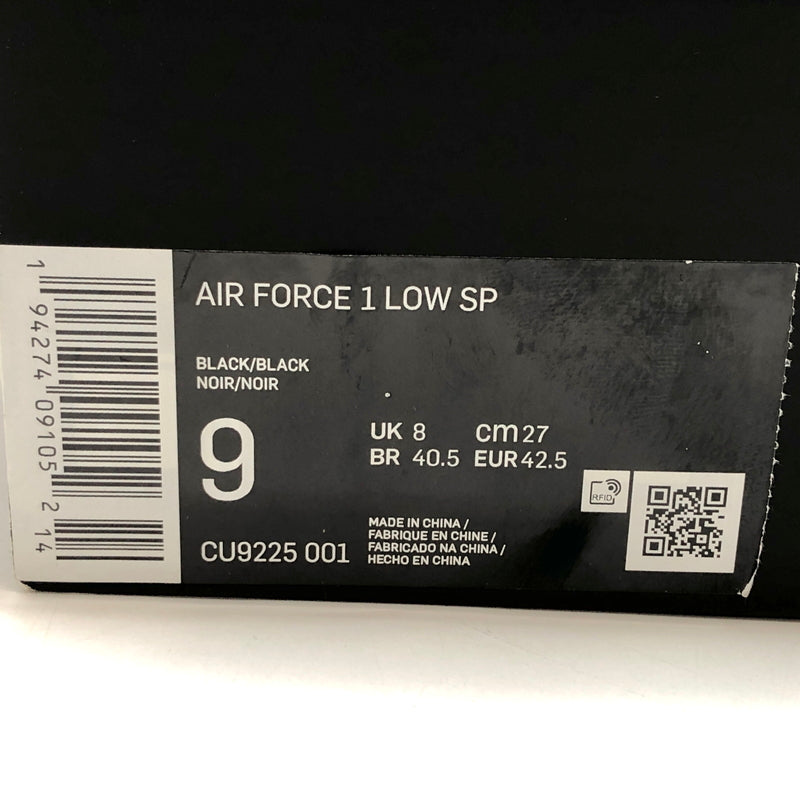 【現状渡し品】【メンズ】 NIKE × SUPREME ナイキ シュプリーム AIR FORCE 1 LOW CU9225-001 エアフォース ロー スニーカー シューズ 靴 160-260925-rs-04-fur サイズ：27.0cm US9 カラー：ブラック 万代Net店