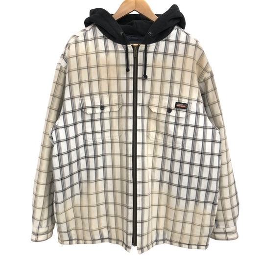 【現状渡し品】【メンズ/レディース】 Supreme シュプリーム × Dickies PLAID HOODED ZIP UP SHIRT FW23S30 チェック パーカー フーディジャケット アウター 149-251107-rs-04-fur サイズ：M カラー：ブラック/ホワイト系 万代Net店
