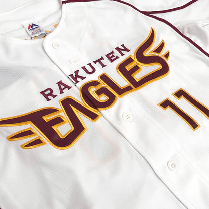 【中古品】【メンズ/レディース】 Majestic 楽天イーグルス 応援 ユニフォーム 11 KISHI 半袖 トップス 147-251107-rs-05-fur サイズ：M カラー：ホワイト 万代Net店