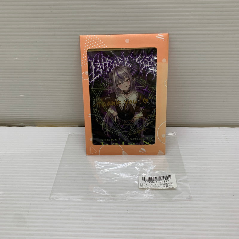 【中古品】 ホロライブ ラプラス・ダークネス 活動1周年記念 直筆メッセージ＆箔押し複製サイン入りポストカード グッズ VTuber 053-260202-AS-2-min 万代Net店