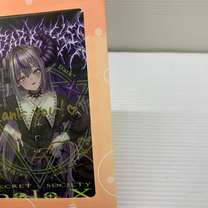 【中古品】 ホロライブ ラプラス・ダークネス 活動1周年記念 直筆メッセージ＆箔押し複製サイン入りポストカード グッズ VTuber 053-260202-AS-2-min 万代Net店