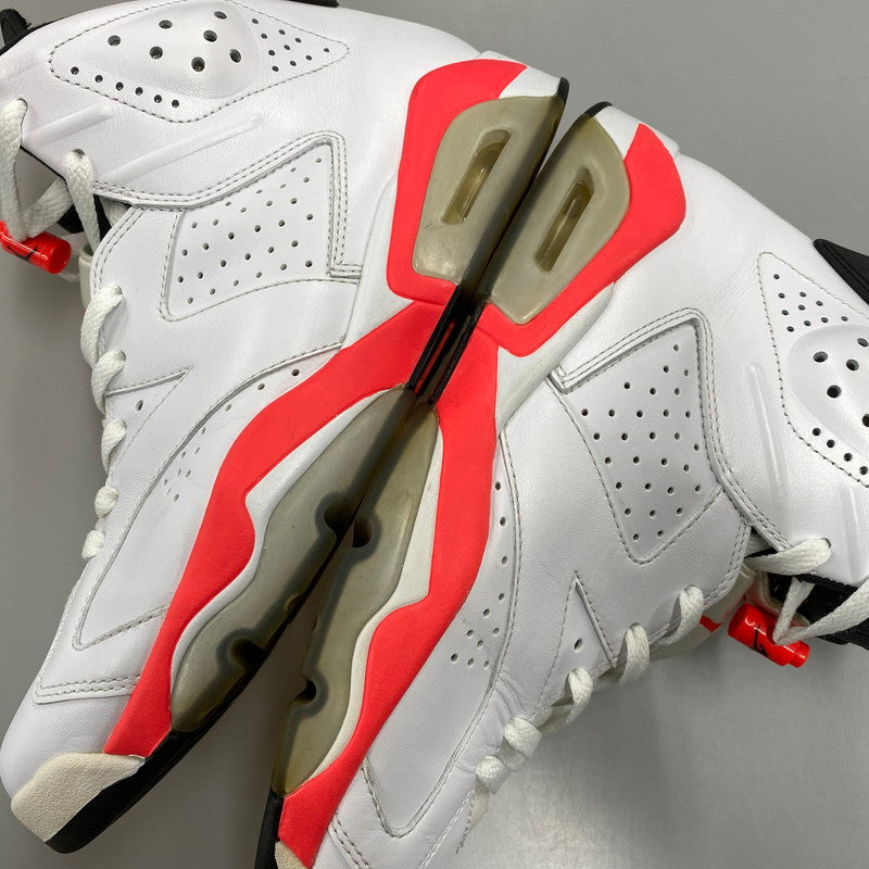【中古品】【メンズ】 NIKE ナイキ 384664-123 AIR JORDAN 6 RETRO (2014) エア ジョーダン 6 レトロ スニーカー 靴 160-261011-kh-13-izu サイズ：27.5 カラー：WHITE/INFRARED-BLACK 万代Net店