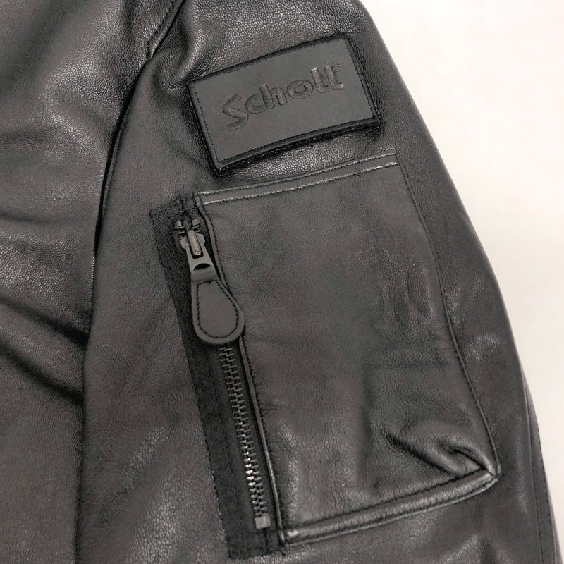 【中古品】【メンズ】 SCHOTT ショット JOURNAL STANDARD別注 LAMB LEATHER MA-1 782-2250021 レザージャケット 羊革 アウター 古着 145-260925-rs-06-fur サイズ：L カラー：ブラック 万代Net店
