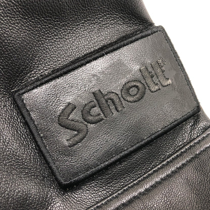 【中古品】【メンズ】 SCHOTT ショット JOURNAL STANDARD別注 LAMB LEATHER MA-1 782-2250021 レザージャケット 羊革 アウター 古着 145-260925-rs-06-fur サイズ：L カラー：ブラック 万代Net店