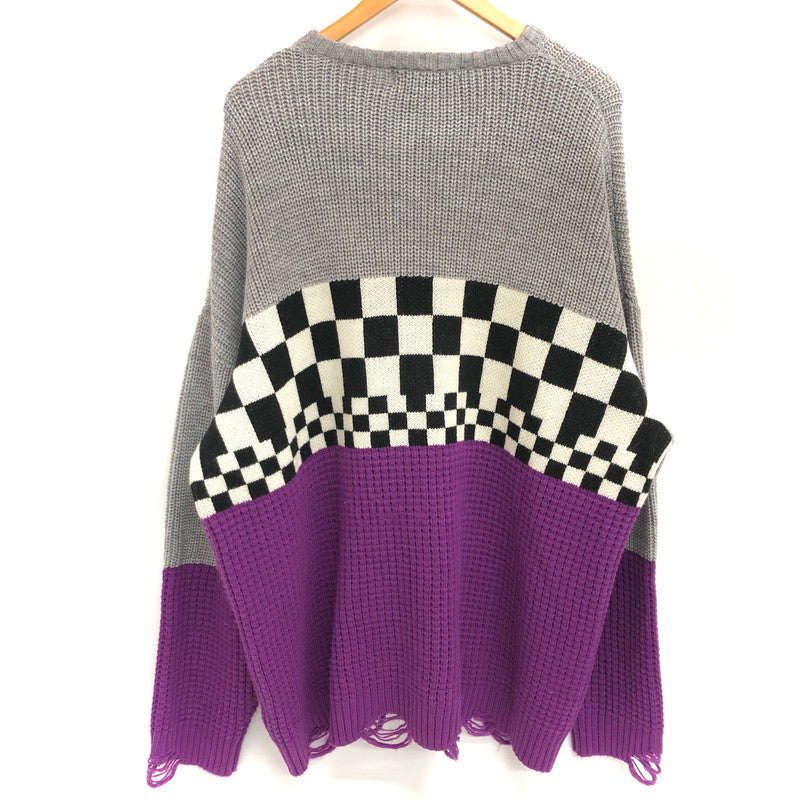 【中古品】【レディース】 CANDY STRIPPER キャンディストリッパー × LISA BLOCKING CRASH ニット セーター 長袖 トップス 170-251107-rs-07-fur サイズ：2(Mサイズ) カラー：パープル 万代Net店