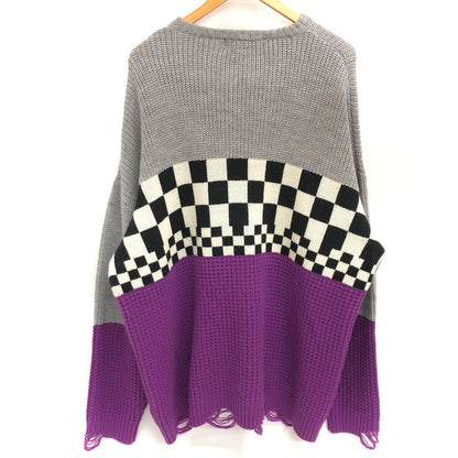 【中古品】【レディース】 CANDY STRIPPER キャンディストリッパー × LISA BLOCKING CRASH ニット セーター 長袖 トップス 170-251107-rs-07-fur サイズ：2(Mサイズ) カラー：パープル 万代Net店