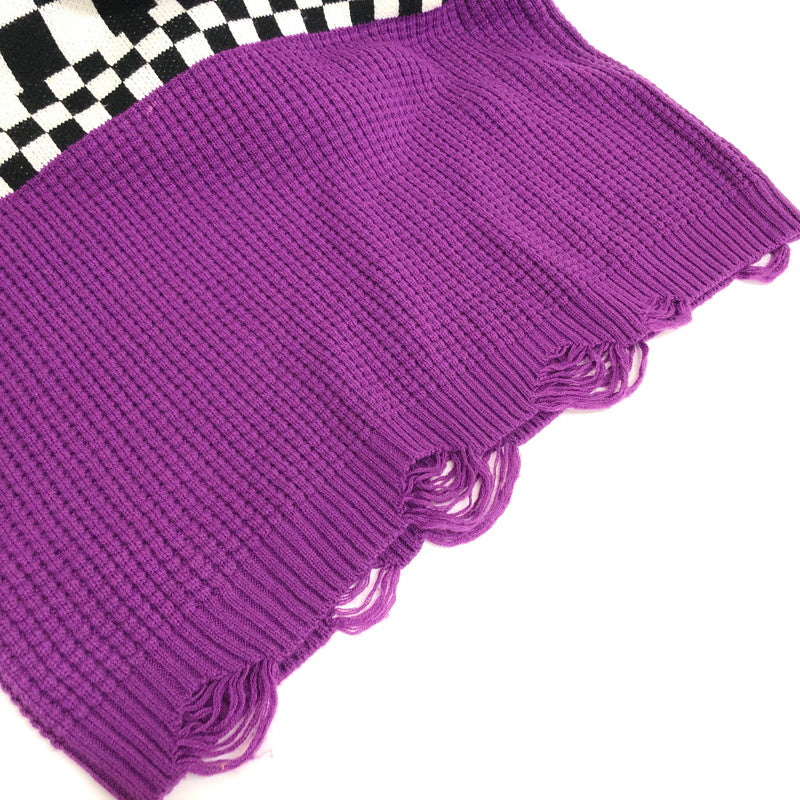 【中古品】【レディース】 CANDY STRIPPER キャンディストリッパー × LISA BLOCKING CRASH ニット セーター 長袖 トップス 170-251107-rs-07-fur サイズ：2(Mサイズ) カラー：パープル 万代Net店