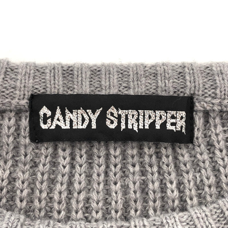 【中古品】【レディース】 CANDY STRIPPER キャンディストリッパー × LISA BLOCKING CRASH ニット セーター 長袖 トップス 170-251107-rs-07-fur サイズ：2(Mサイズ) カラー：パープル 万代Net店