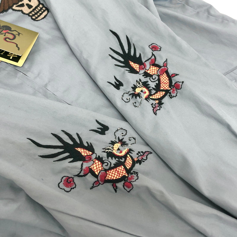 【中古品】【メンズ】 TAILOR TOYO テーラー東洋 Cotton Vietnam Jacket "SKULL" TT14898 ベトナムジャケット ベトジャン スカル アウター 古着 東洋エンタープライズ 145-260925-rs-07-fur サイズ：XL カラー：ライトブルー 万代Net店