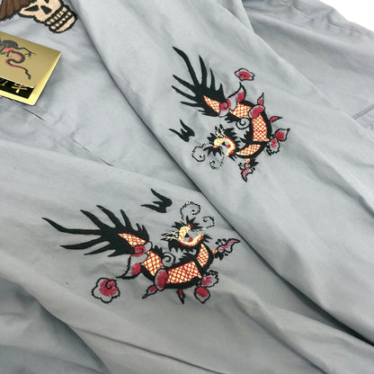 【中古品】【メンズ】 TAILOR TOYO テーラー東洋 Cotton Vietnam Jacket "SKULL" TT14898 ベトナムジャケット ベトジャン スカル アウター 古着 東洋エンタープライズ 145-260925-rs-07-fur サイズ：XL カラー：ライトブルー 万代Net店