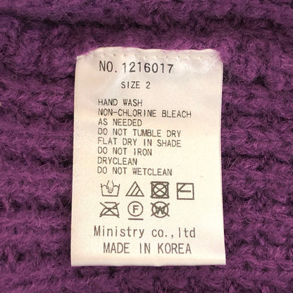 【中古品】【レディース】 CANDY STRIPPER キャンディストリッパー × LISA BLOCKING CRASH ニット セーター 長袖 トップス 170-251107-rs-07-fur サイズ：2(Mサイズ) カラー：パープル 万代Net店