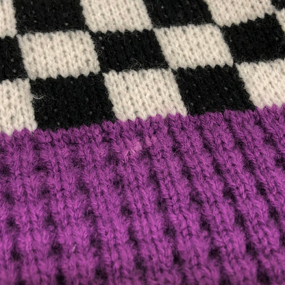 【中古品】【レディース】 CANDY STRIPPER キャンディストリッパー × LISA BLOCKING CRASH ニット セーター 長袖 トップス 170-251107-rs-07-fur サイズ：2(Mサイズ) カラー：パープル 万代Net店