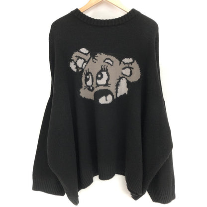 【現状渡し品】【レディース】 CANDY STRIPPER キャンディストリッパー CND PATCHWORK BEAR ニット セーター 長袖 トップス 170-251107-rs-08-fur サイズ：2 カラー：ブラック 万代Net店