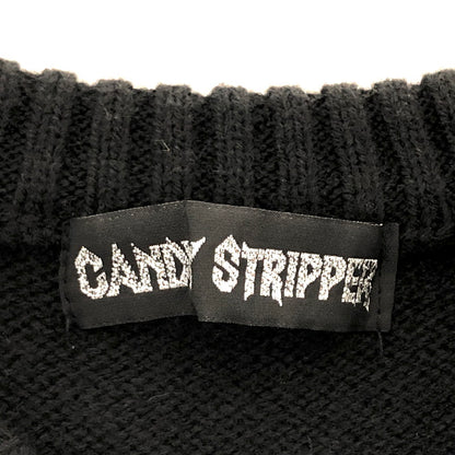 【現状渡し品】【レディース】 CANDY STRIPPER キャンディストリッパー CND PATCHWORK BEAR ニット セーター 長袖 トップス 170-251107-rs-08-fur サイズ：2 カラー：ブラック 万代Net店