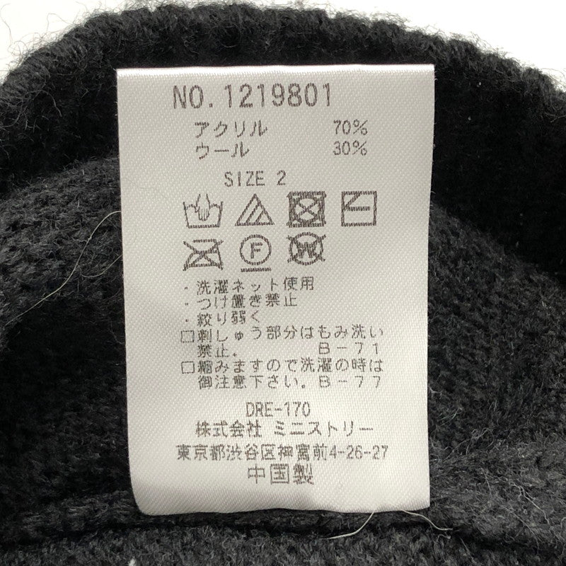【現状渡し品】【レディース】 CANDY STRIPPER キャンディストリッパー CND PATCHWORK BEAR ニット セーター 長袖 トップス 170-251107-rs-08-fur サイズ：2 カラー：ブラック 万代Net店