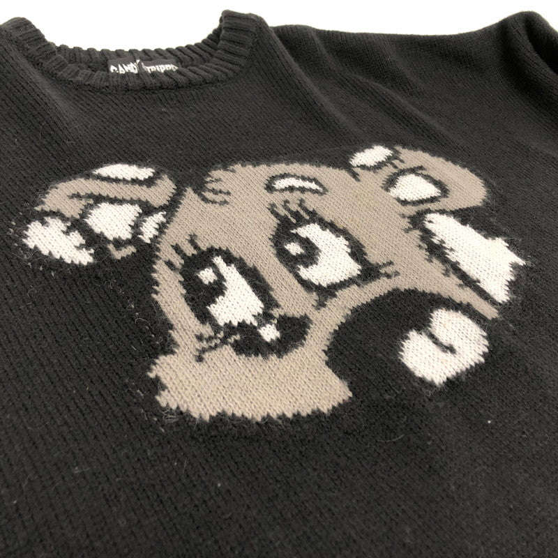 【現状渡し品】【レディース】 CANDY STRIPPER キャンディストリッパー CND PATCHWORK BEAR ニット セーター 長袖 トップス 170-251107-rs-08-fur サイズ：2 カラー：ブラック 万代Net店