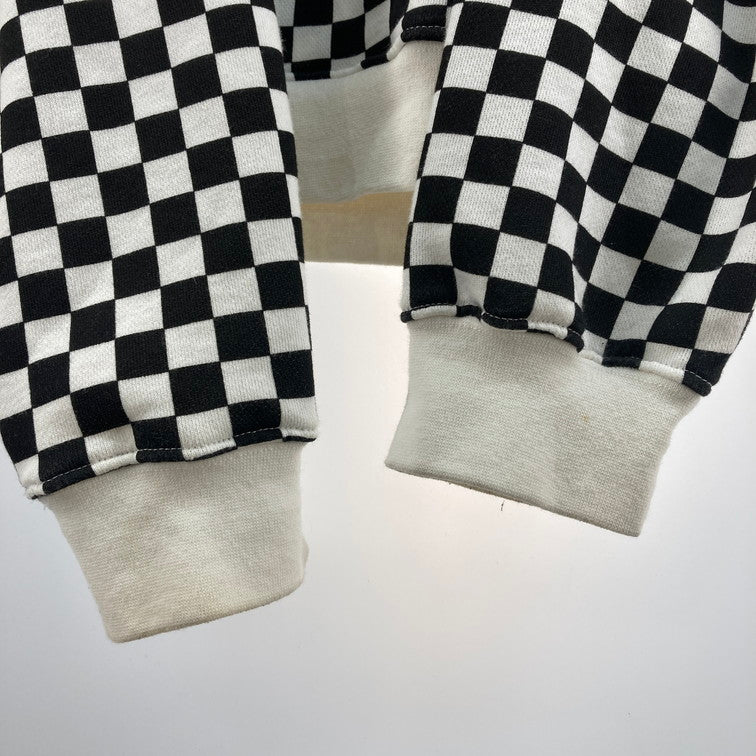 【中古品】【メンズ】 dsrcv チェッカー柄パーカー 142-260103-WA-06-iwa サイズ：M カラー：ブラック ホワイト 万代Net店