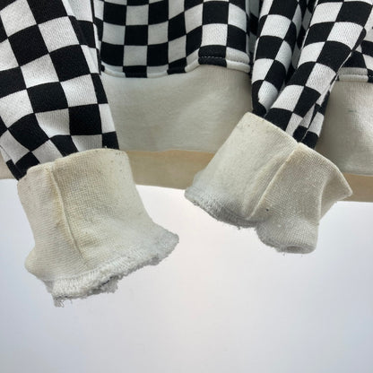 【中古品】【メンズ】 dsrcv チェッカー柄パーカー 142-260103-WA-06-iwa サイズ：M カラー：ブラック ホワイト 万代Net店