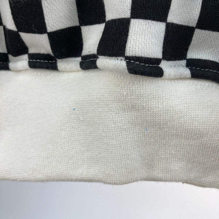 【中古品】【メンズ】 dsrcv チェッカー柄パーカー 142-260103-WA-06-iwa サイズ：M カラー：ブラック ホワイト 万代Net店