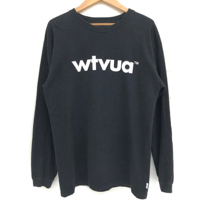 【現状渡し品】【メンズ】 WTAPS ダブルタップス WTVUA L/S TEE 192ATDT-LT01S ロングスリーブ Tシャツ ロンT 長袖 トップス ストリート系 142-250423-rs-07-fur サイズ：02 カラー：ブラック 万代Net店
