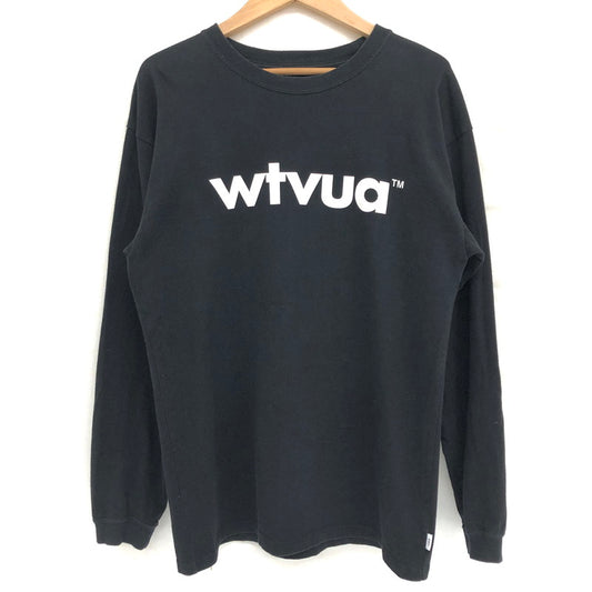 【現状渡し品】【メンズ】 WTAPS ダブルタップス WTVUA L/S TEE 192ATDT-LT01S ロングスリーブ Tシャツ ロンT 長袖 トップス ストリート系 142-250423-rs-07-fur サイズ：02 カラー：ブラック 万代Net店