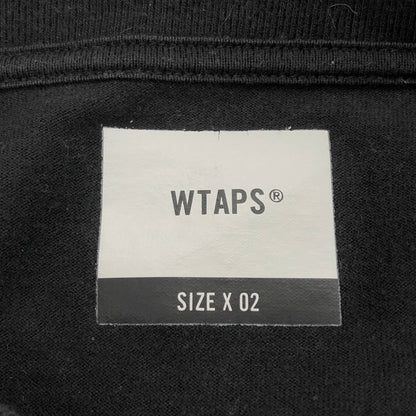 【現状渡し品】【メンズ】 WTAPS ダブルタップス WTVUA L/S TEE 192ATDT-LT01S ロングスリーブ Tシャツ ロンT 長袖 トップス ストリート系 142-250423-rs-07-fur サイズ：02 カラー：ブラック 万代Net店