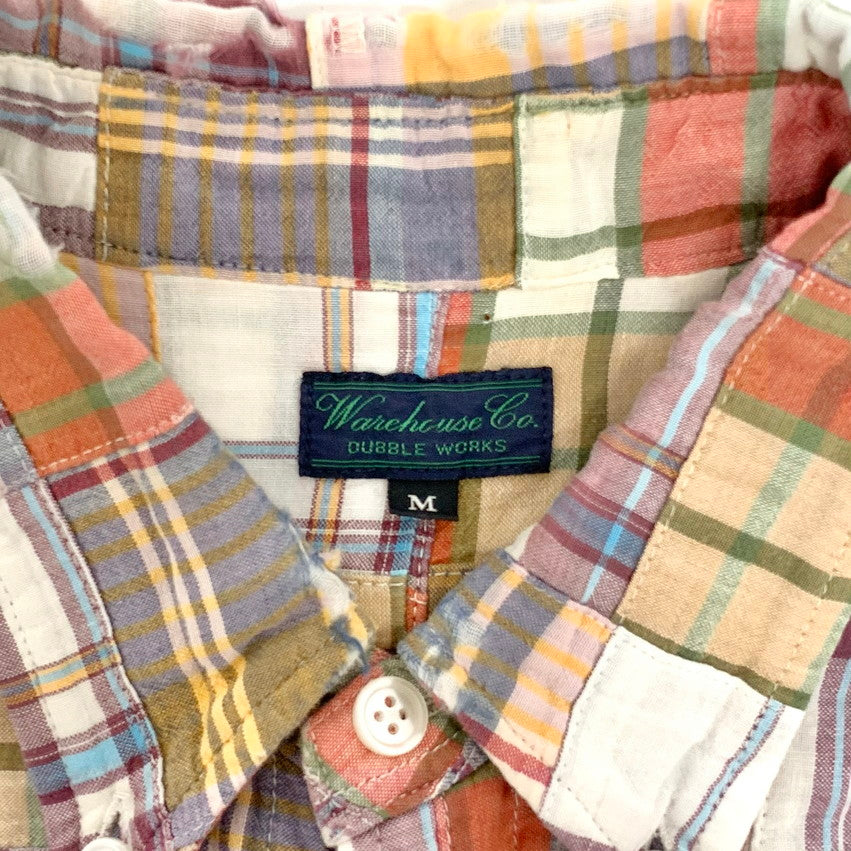 【現状渡し品】【メンズ】 WAREHOUSE ウエアハウス チェックシャツ 長袖 シャツ 145-260112-yu-02-fur サイズ：M カラー：マルチカラー 万代Net店