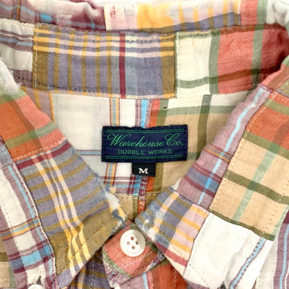 【現状渡し品】【メンズ】 WAREHOUSE ウエアハウス チェックシャツ 長袖 シャツ 145-260112-yu-02-fur サイズ：M カラー：マルチカラー 万代Net店