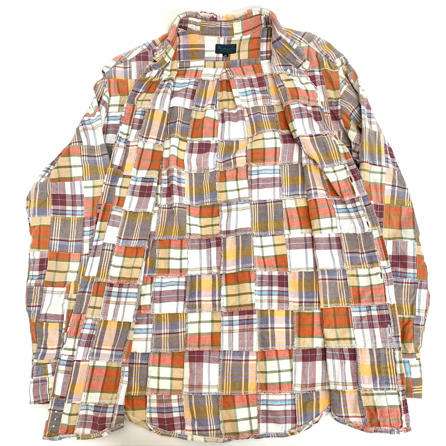 【現状渡し品】【メンズ】 WAREHOUSE ウエアハウス チェックシャツ 長袖 シャツ 145-260112-yu-02-fur サイズ：M カラー：マルチカラー 万代Net店