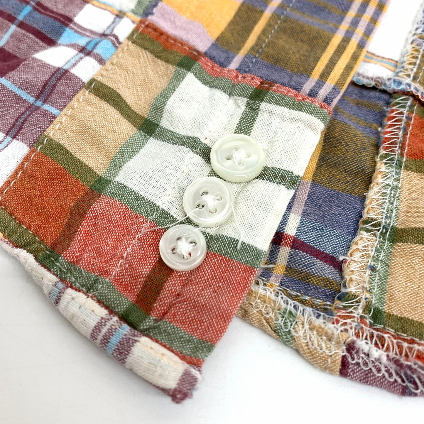 【現状渡し品】【メンズ】 WAREHOUSE ウエアハウス チェックシャツ 長袖 シャツ 145-260112-yu-02-fur サイズ：M カラー：マルチカラー 万代Net店