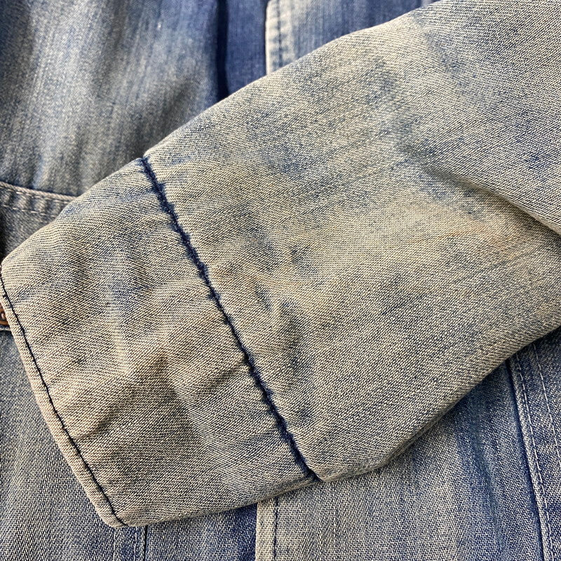 【中古品】【メンズ】 BIG MAC ビッグマック CORDUROY COLLAR BLANKET LINER DENIM COVERALL コーデュロイ カラー ブランケット ライナー デニム カバーオール アウター 146-260311-kh-04-izu カラー：インディゴ 万代Net店