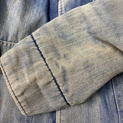 【中古品】【メンズ】 BIG MAC ビッグマック CORDUROY COLLAR BLANKET LINER DENIM COVERALL コーデュロイ カラー ブランケット ライナー デニム カバーオール アウター 146-260311-kh-04-izu カラー：インディゴ 万代Net店