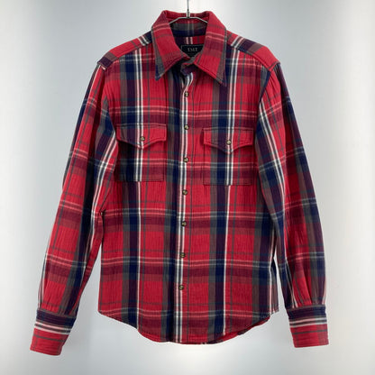 【中古品】【メンズ】 TMT ティーエムティー HEAVY FLANNEL CHECK SHIRT 140-260104-WA-09-iwa サイズ：S カラー：レッド系 万代Net店