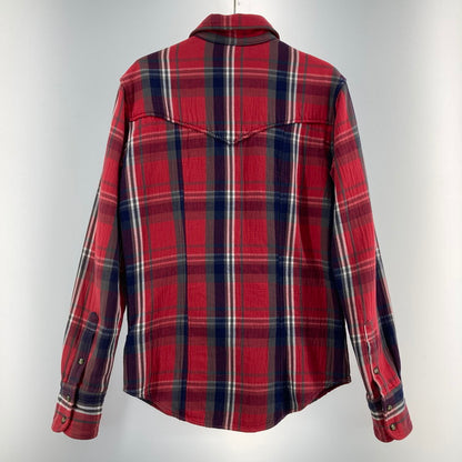 【中古品】【メンズ】 TMT ティーエムティー HEAVY FLANNEL CHECK SHIRT 140-260104-WA-09-iwa サイズ：S カラー：レッド系 万代Net店