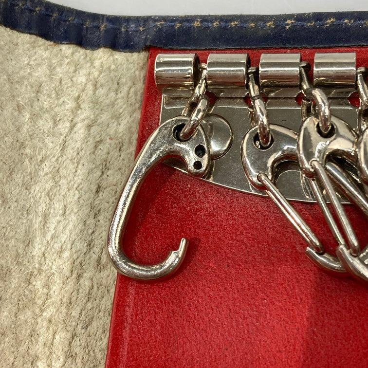 【現状渡し品】【メンズ】 WHITE HOUSE COX ホワイトハウスコックス キーケース 201-260423-WA-01-iwa カラー：ネイビー 万代Net店
